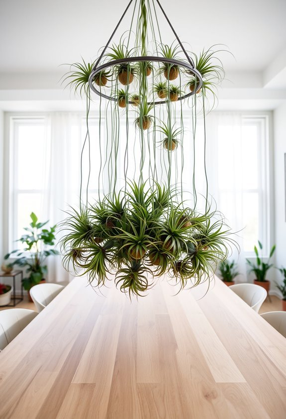 air plant botanical chandelier