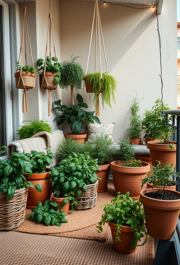 aromatic culinary herb garden