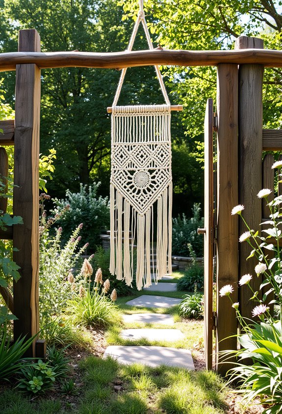 artistic bohemian garden entrance