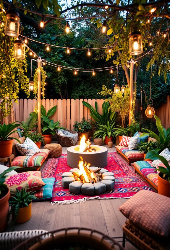 artistic outdoor gathering space