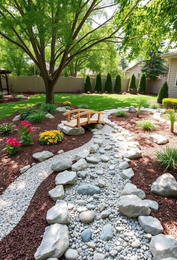 attractive drainage landscape feature
