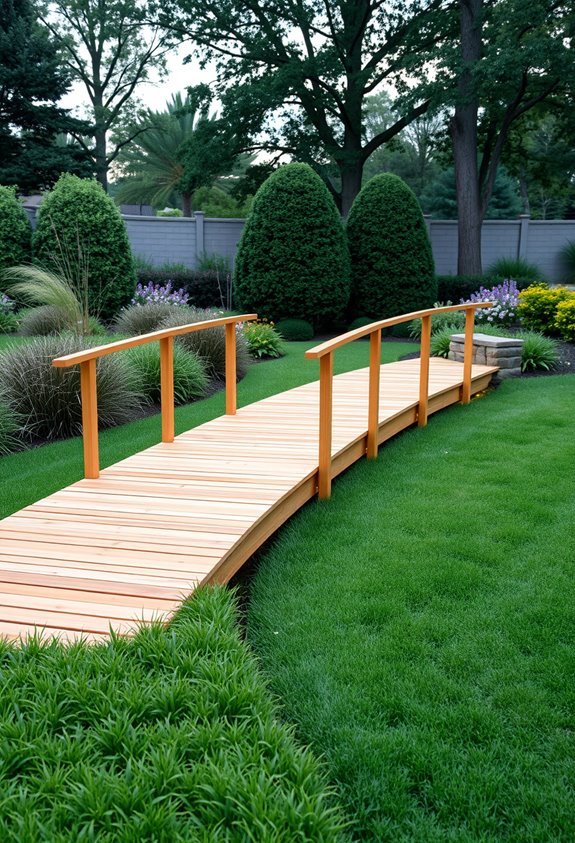 attractive wooden boardwalk installation