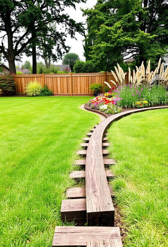 authentic rustic garden borders