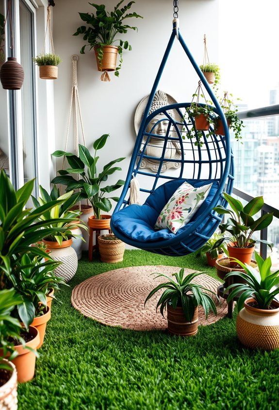 balcony retreat with boho charm