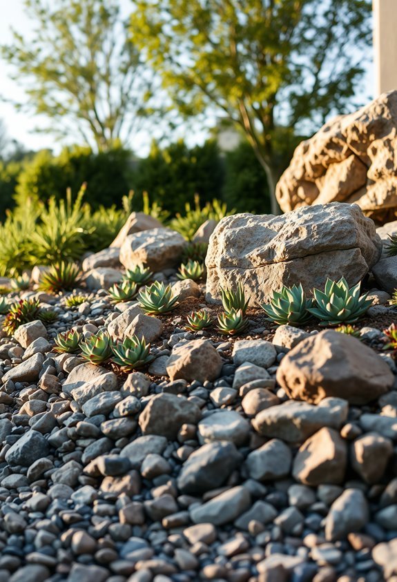 boulders enhance garden aesthetics
