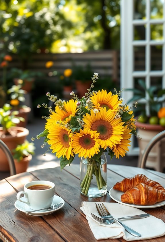 bright cheerful floral arrangement