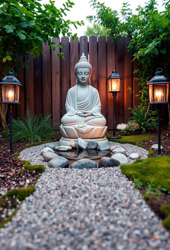 buddha statue harmonious placement