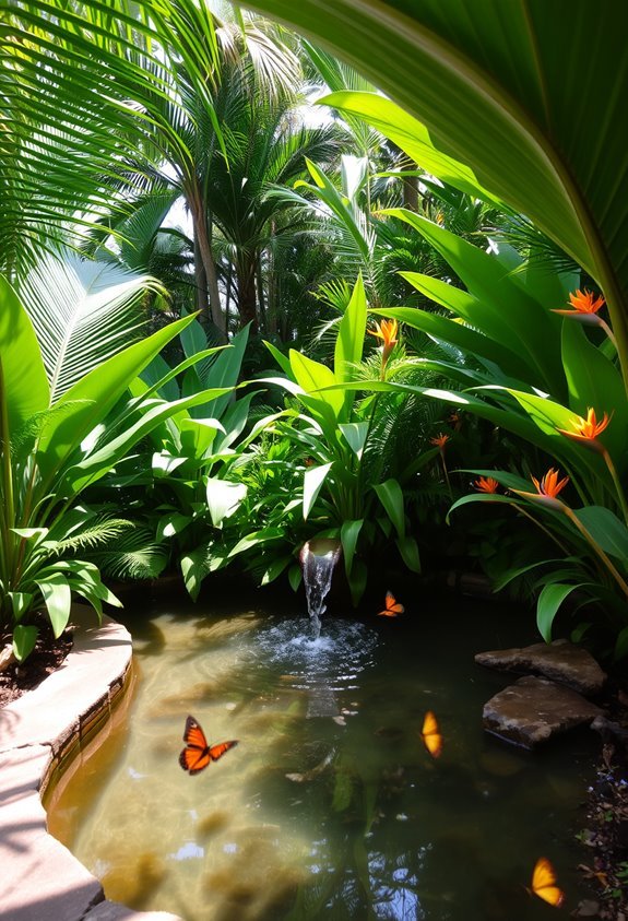 calming water garden features