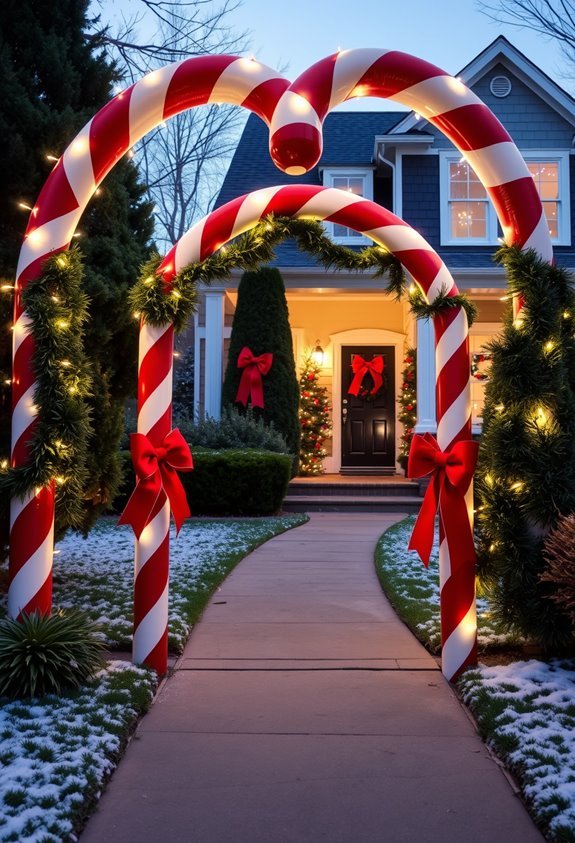 candy cane arch entrance