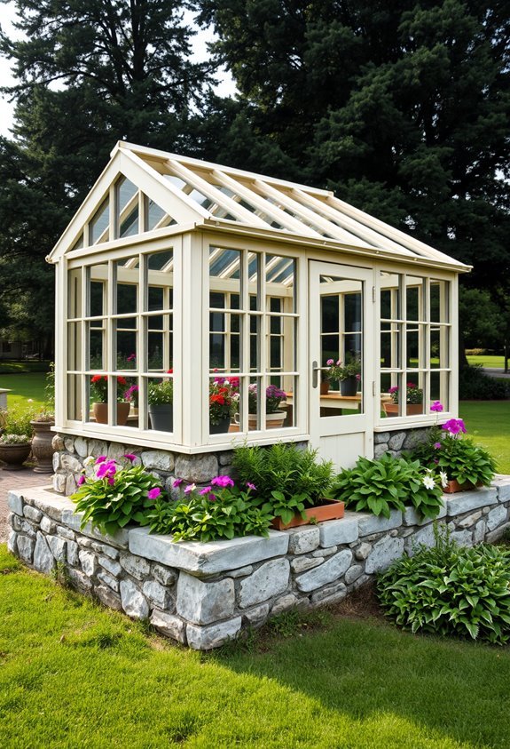 charming cream greenhouse design