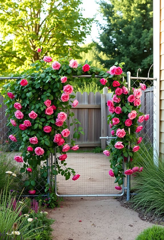 charming rose adorned gateway