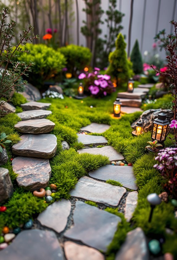 charming winding stone steps