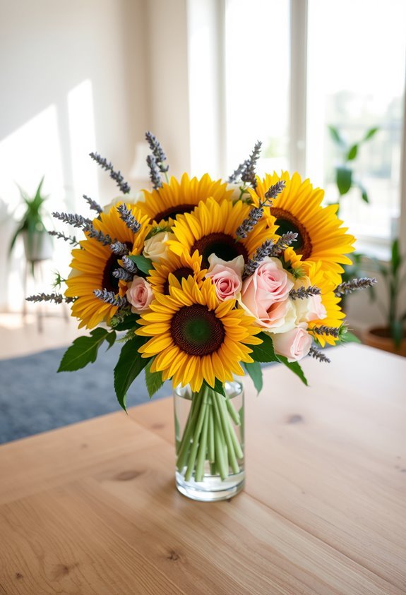 cheerful floral arrangement bouquet