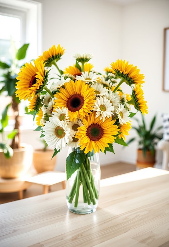 cheerful floral arrangement symbolism