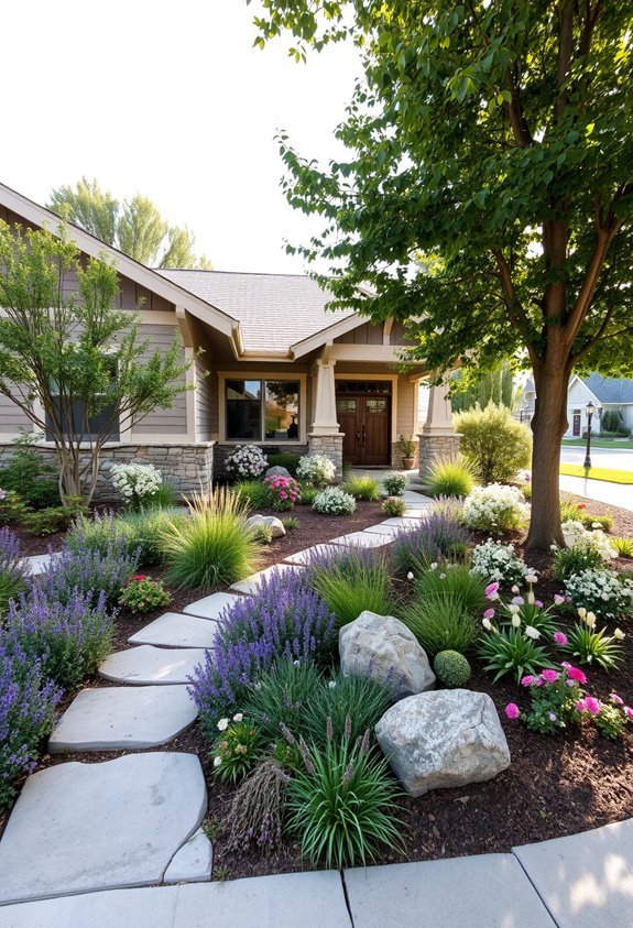 cohesive landscaping with architecture