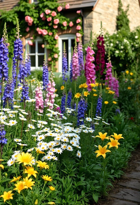 colorful perennial flower beds