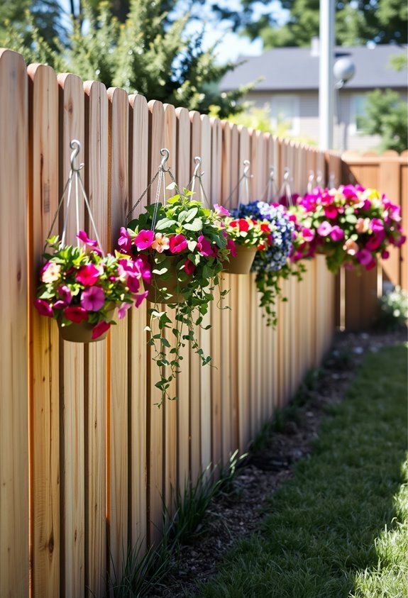 colorful privacy with flowers