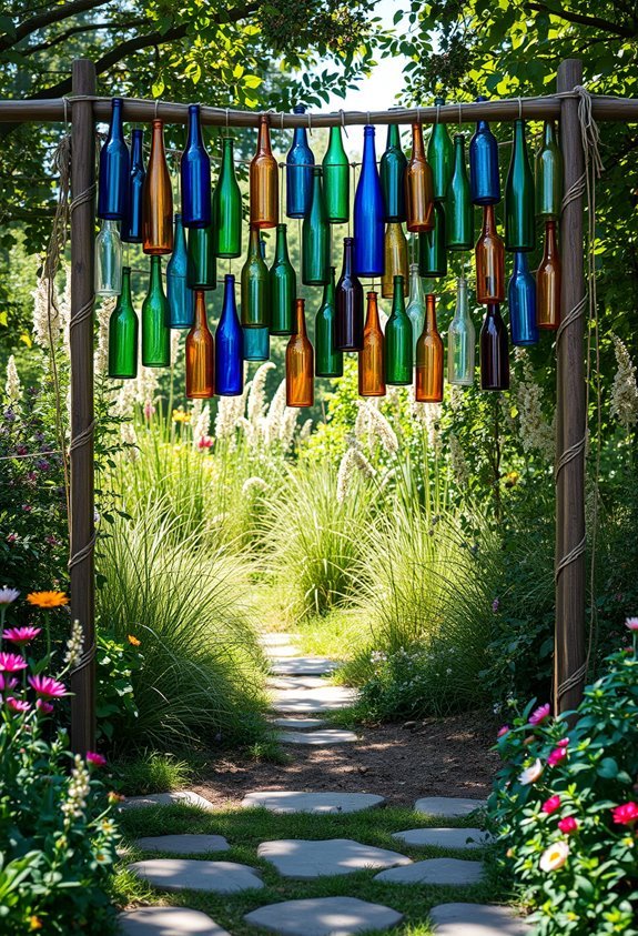 colorful recycled bottle gate
