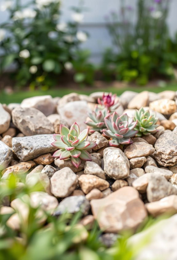 complementary succulent garden design