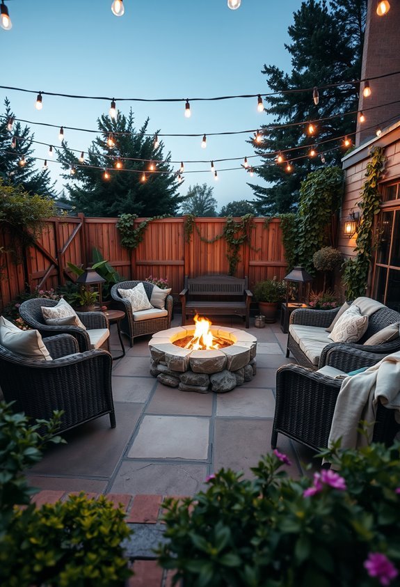 cozy outdoor gathering space