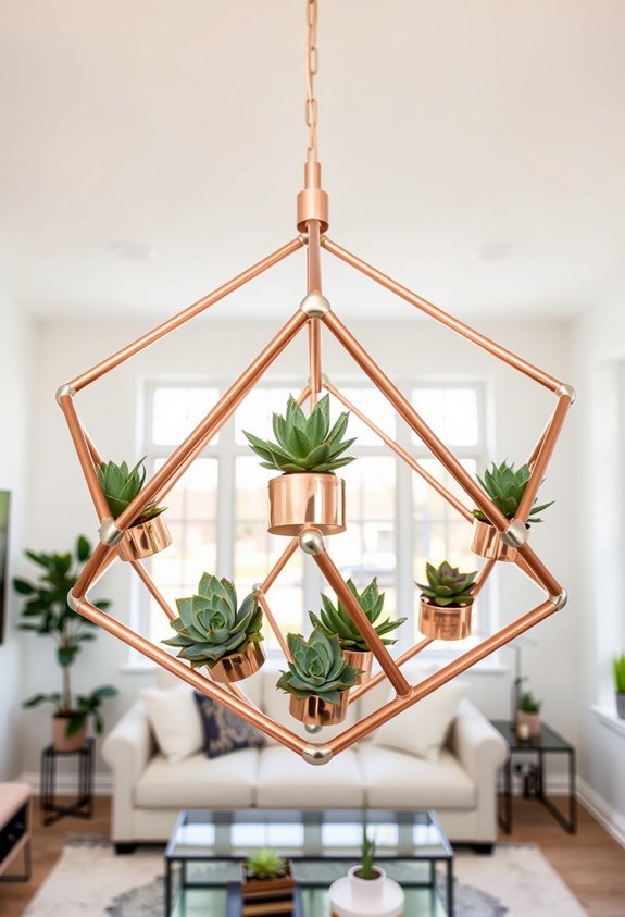 customizable copper succulent display