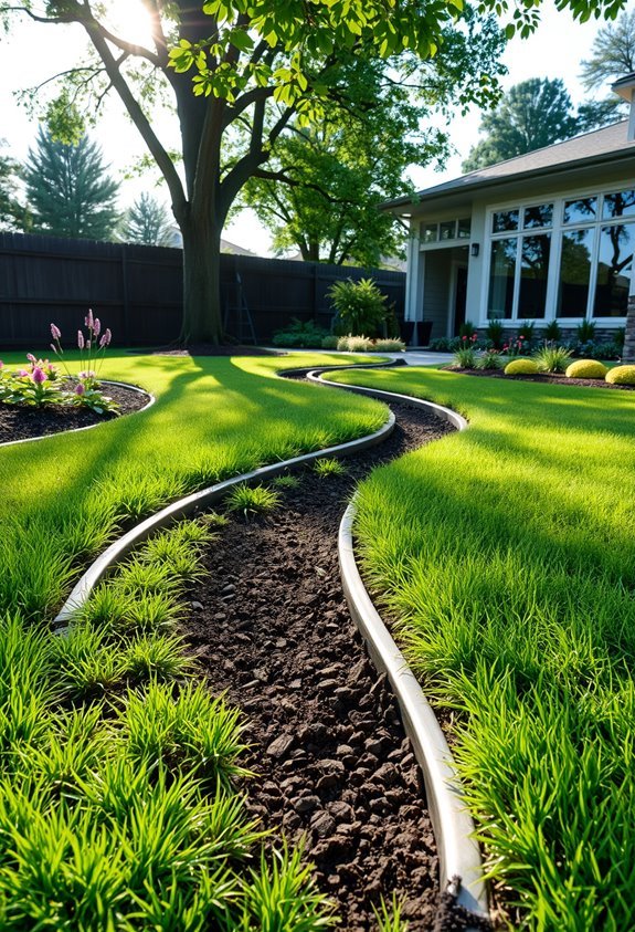 decorative metal edging installation