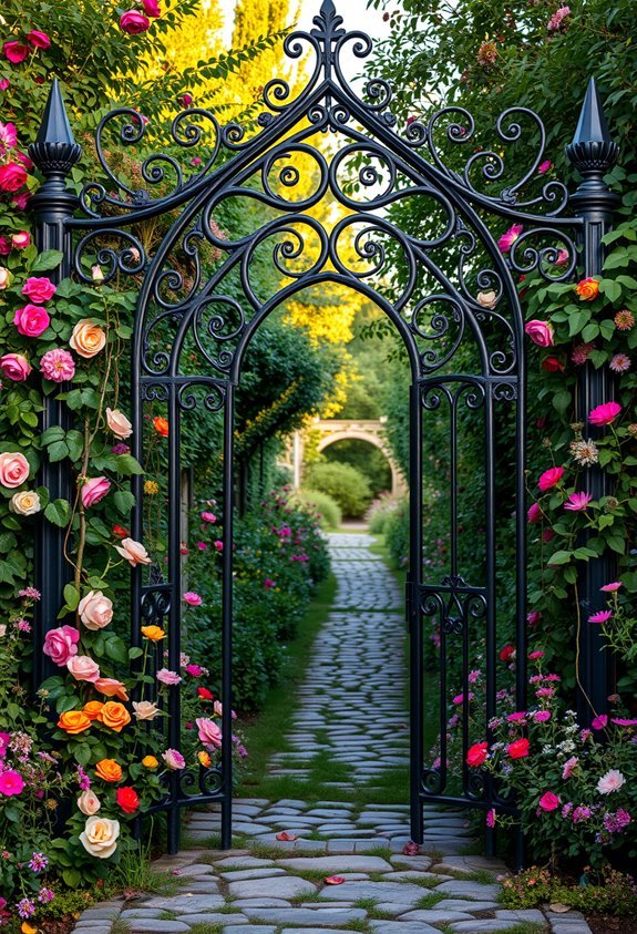 dramatic elegance garden entrance
