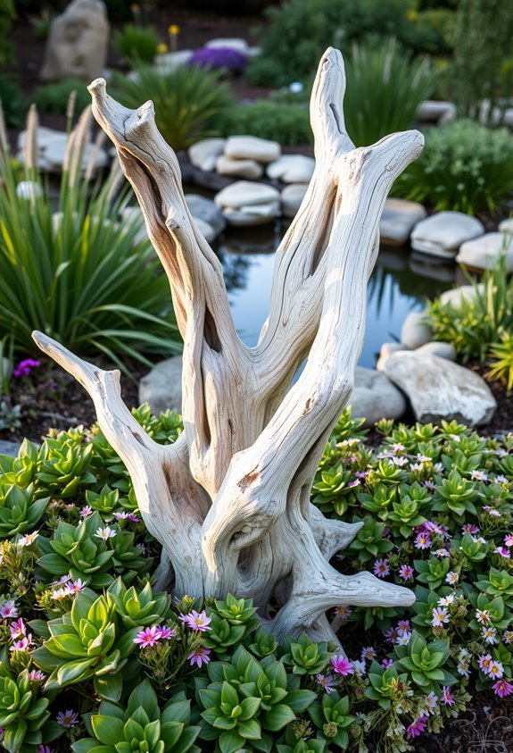 driftwood garden centerpiece sculptures