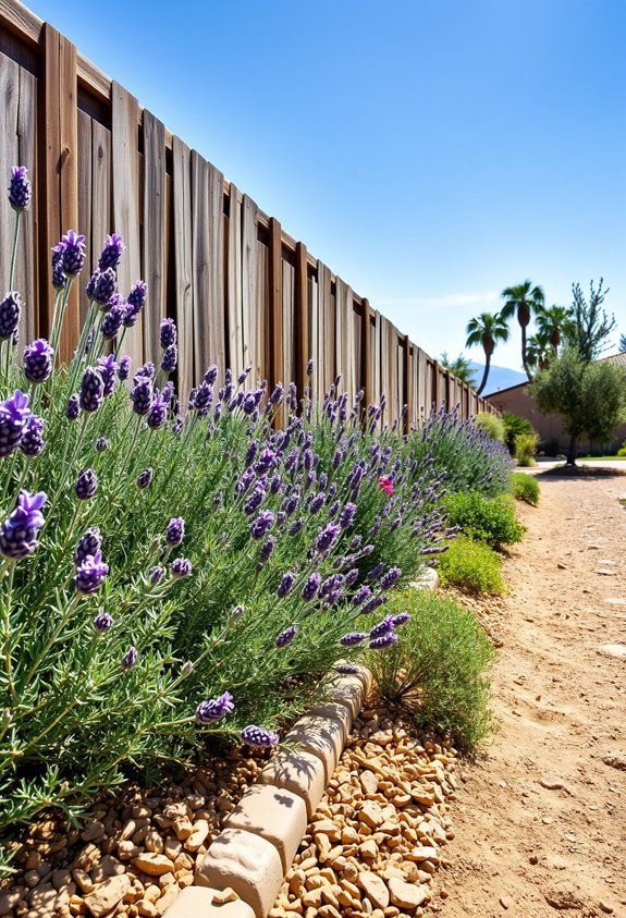 drought resistant aromatic fence garden