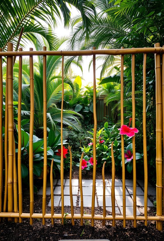 eco friendly bamboo garden fencing