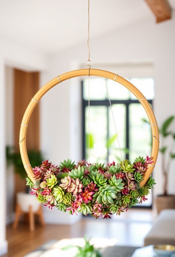 eco friendly bamboo succulent display