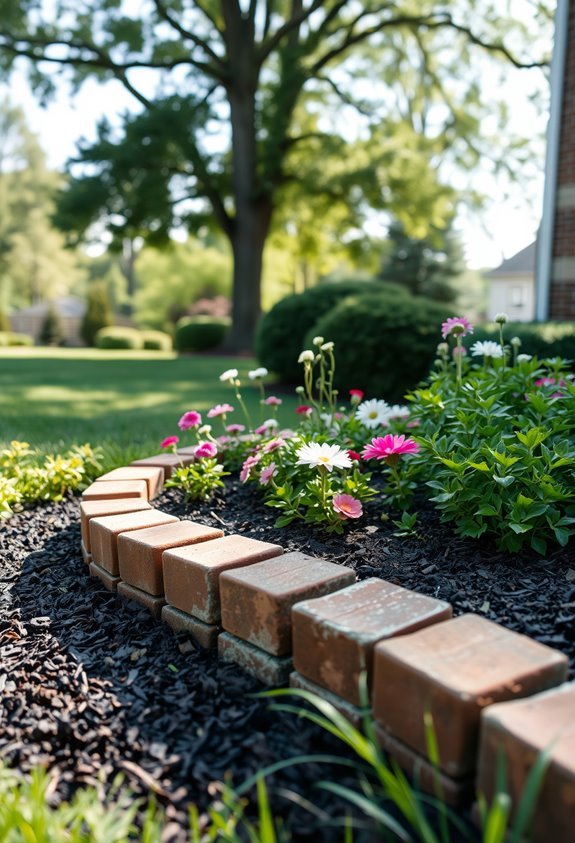 eco friendly brick garden borders