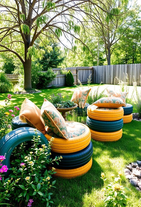 eco friendly tire garden seating