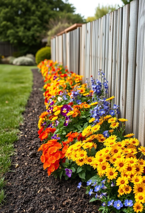 edible flower garden borders
