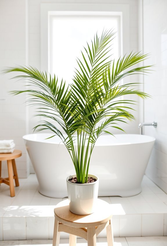 elegant air purifying bathroom plant