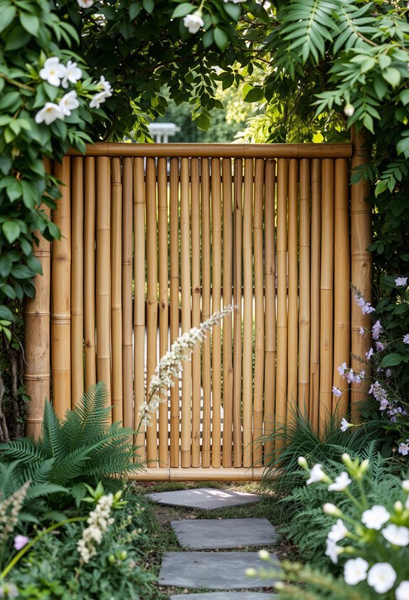 elegant bamboo garden gate