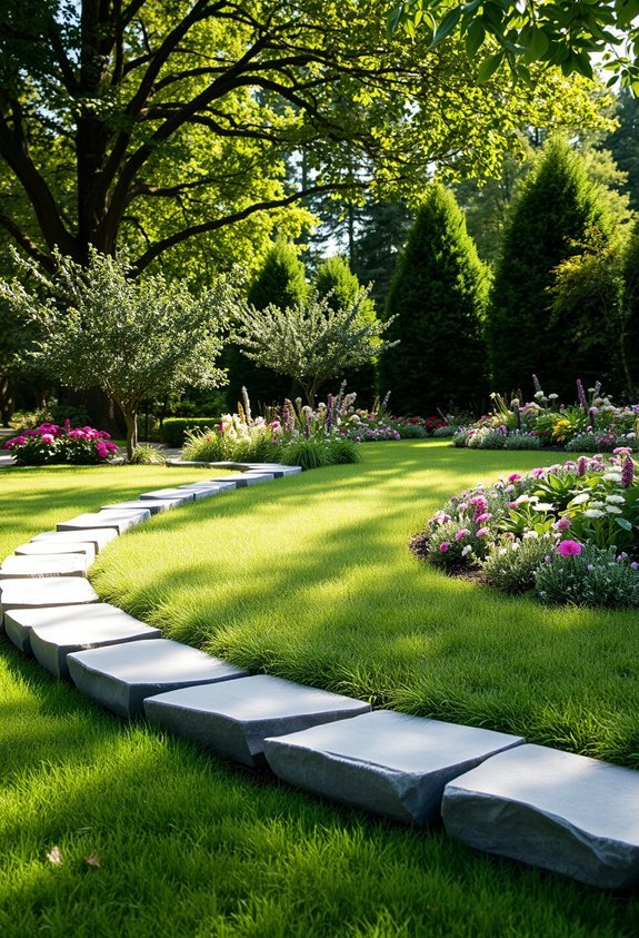 elegant floating stone gardens