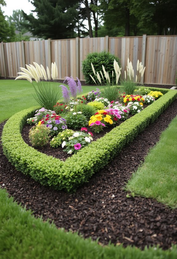 elegant low maintenance garden edging