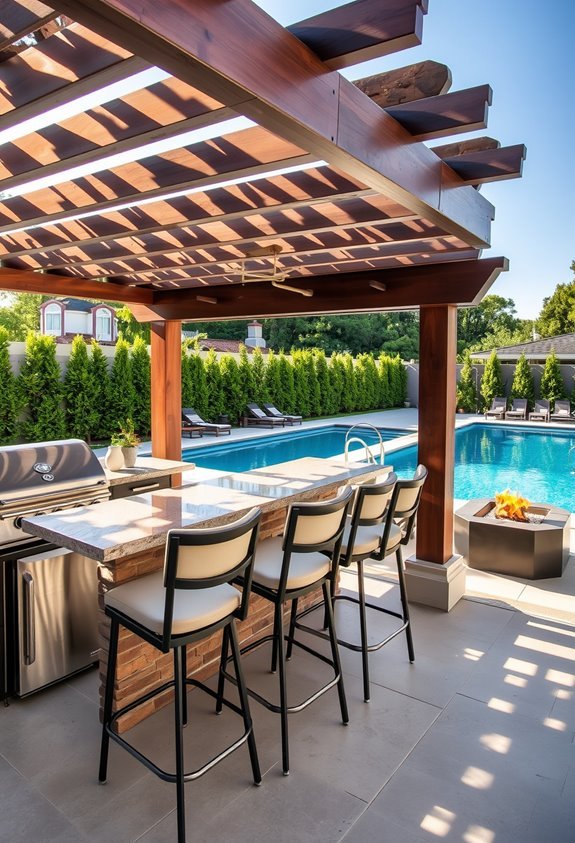 elegant outdoor cooking oasis