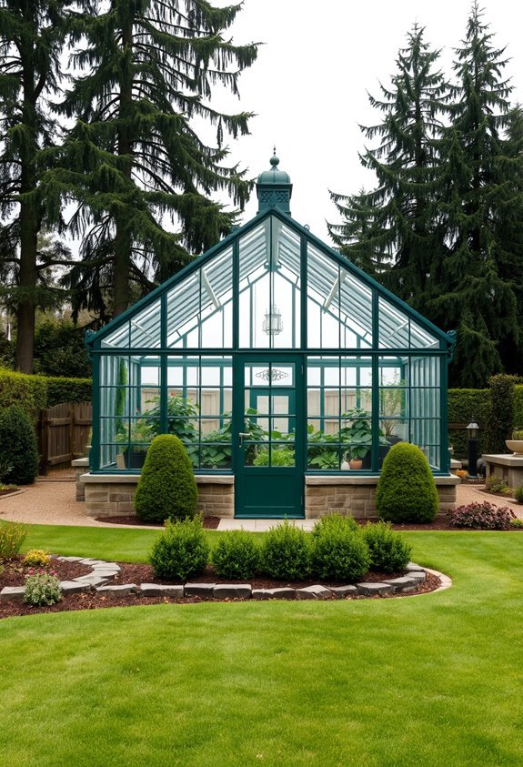 elegant stone greenhouse design