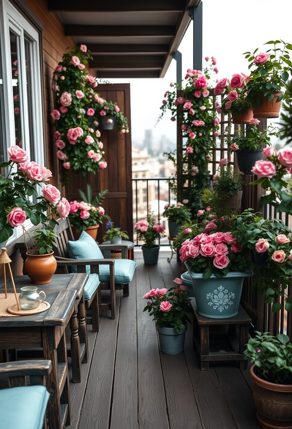 enchanting balcony garden retreat
