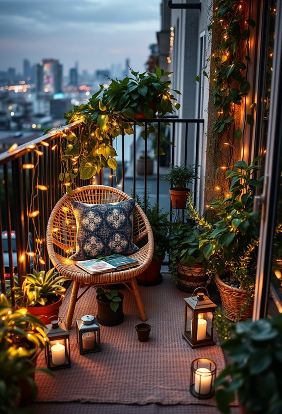 enchanting evening balcony retreat