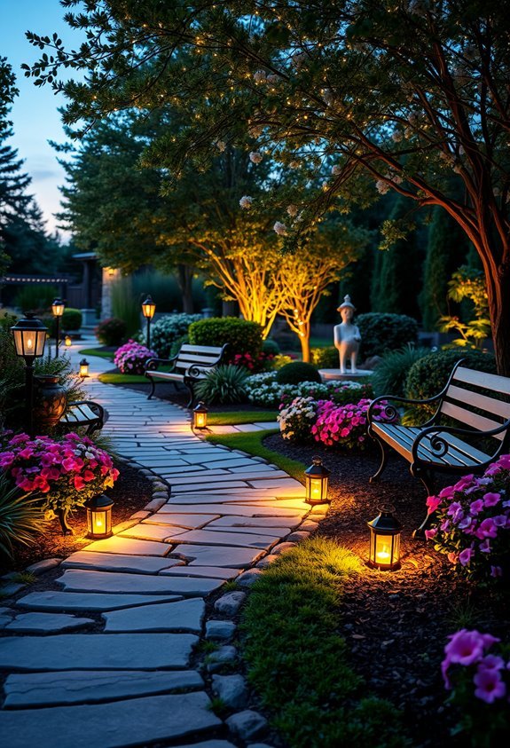 enchanting evening garden lighting