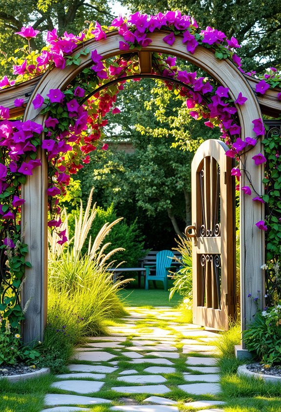 enchanting garden entryway design