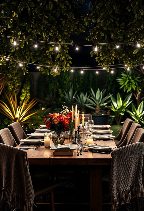 enchanting moonlit outdoor dining