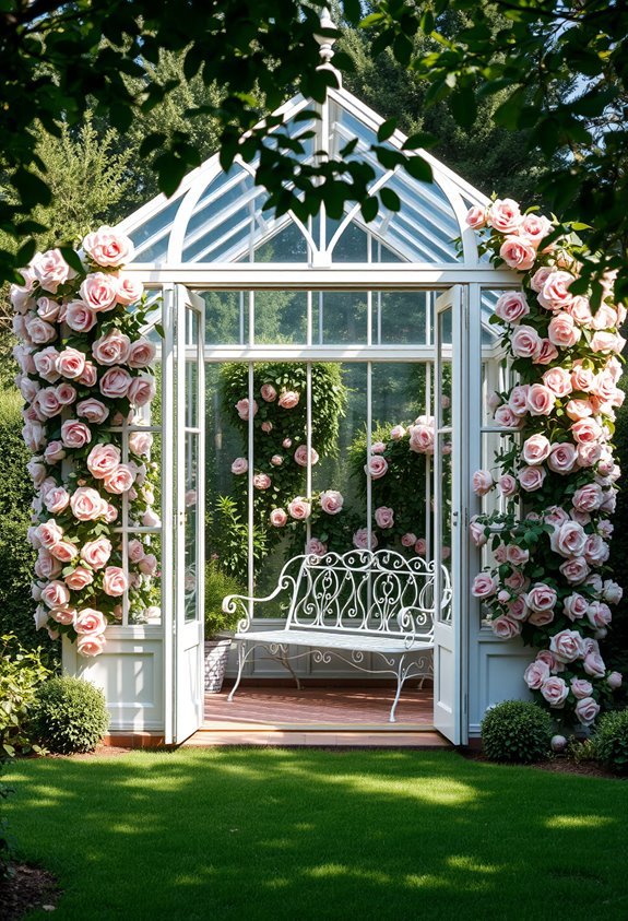 enchanting rose glasshouse retreat
