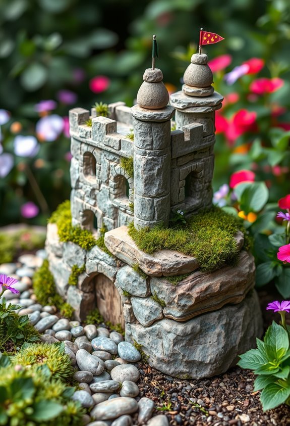 enchanting stone fairy castle
