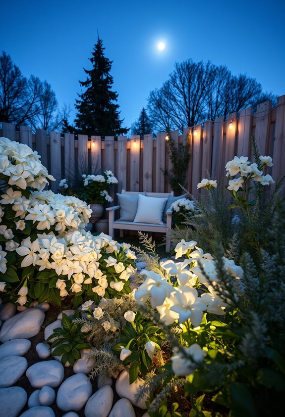 enchanting white flower garden