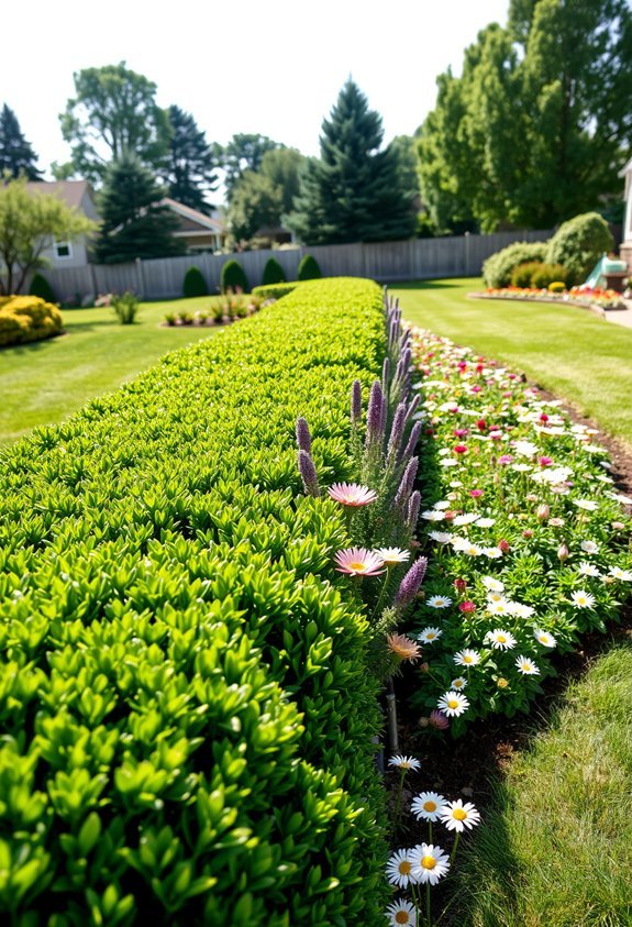 evergreen boxwood garden structure