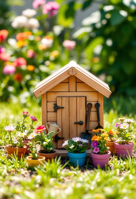fairy tools garden shed
